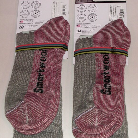 2 Pairs Smartwool Classic Edition Hike Light Cushion Crew Socks Women's Large - Picture 5 of 8